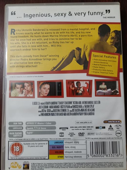 DVD "Ata-me" de Pedro Almodovar