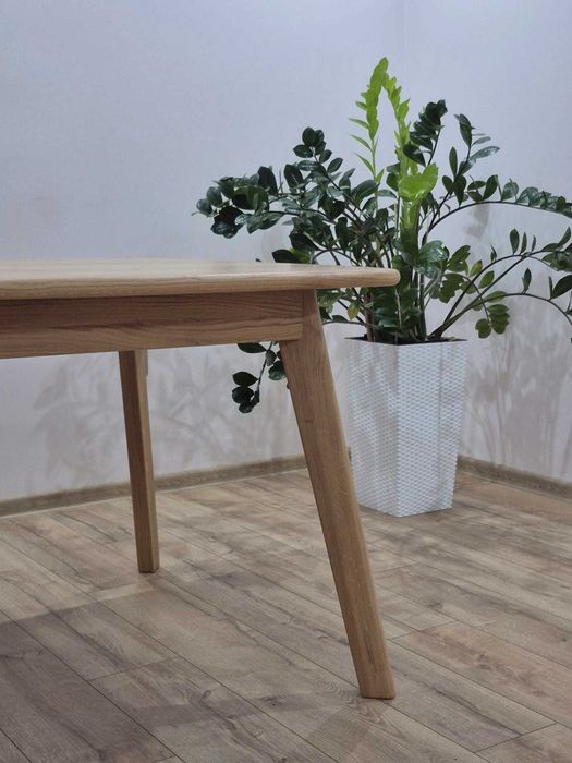 Stół dębowy FIU s2 (lite drewno) - rozkładany, styl nowoczesny