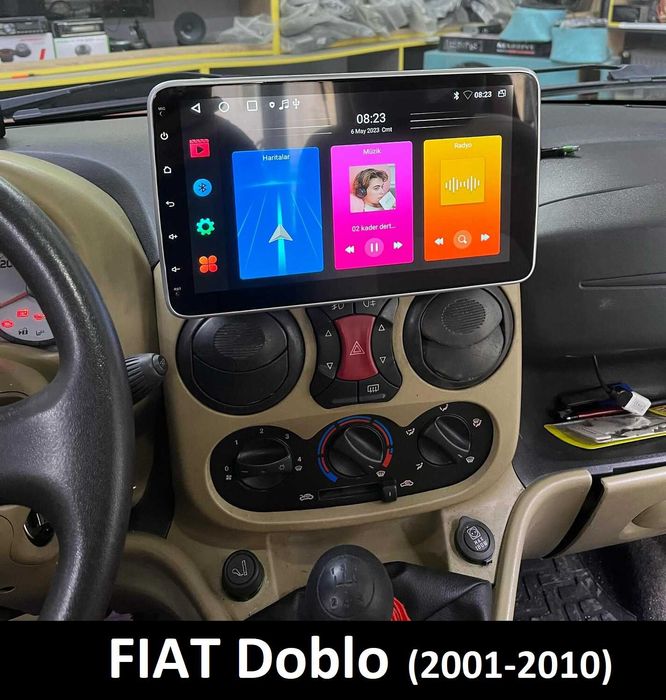 Rádio 1DIN (4/32GB) • 10.1" Rotativo • ANDROID • GPS • Apple CarPlay