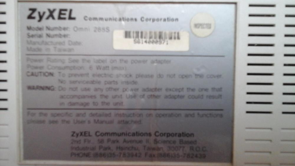 Router Zyxel Omni 288S