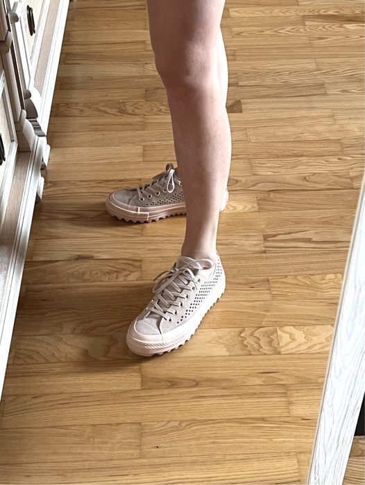 Converse All Star Platform trampki skórzane na platformie oryginalne