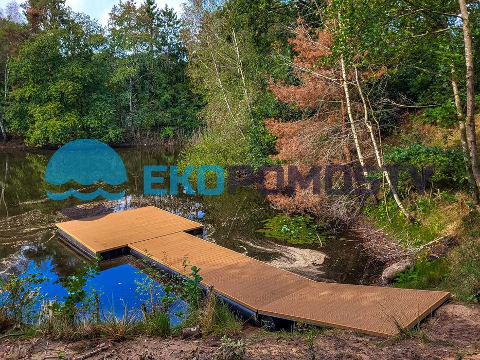 Pomost pływający 13mb, 34mkw z deską kompozytową