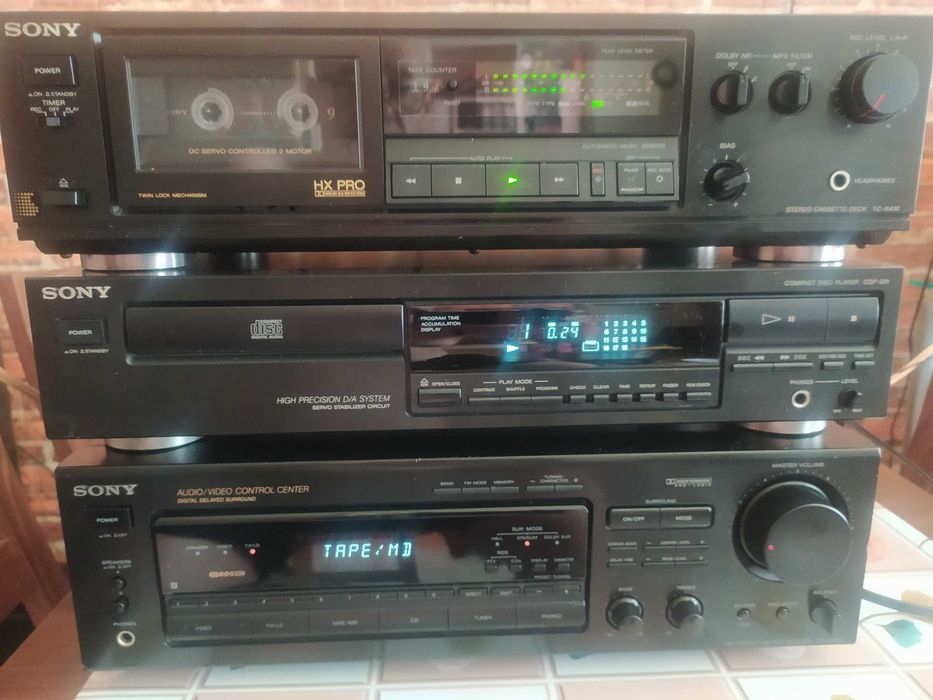 Wieza Sony Amplituner,Cd,Deck
