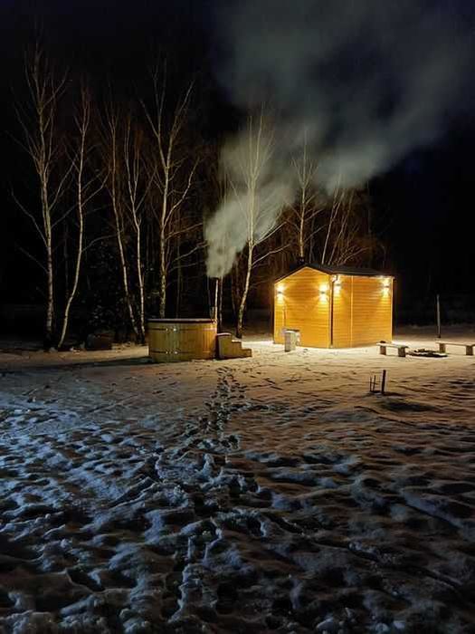 Premium Domek na Roztoczu z  prywantun jacuzzi, sauną i rowerami