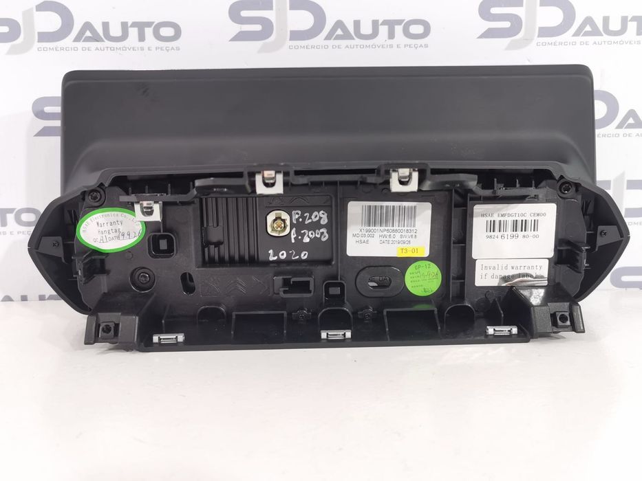 Display / Ecrã GPS - Peugeot 208 II / 2008 II (2019- )