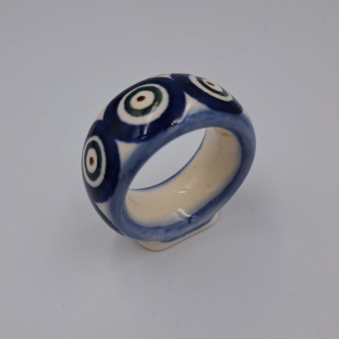 Serwetnik koło Obrączka na serwetki Pierścień Koło Bolesławiec  PRL