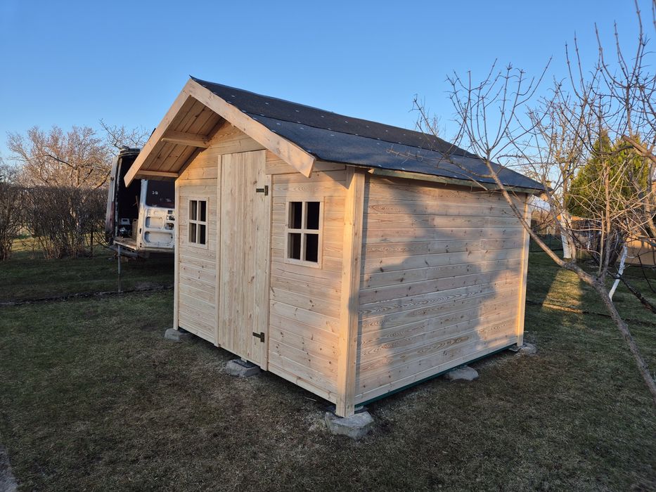 Domek drewniany   3×3  gospodarczy