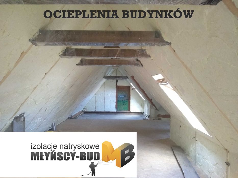 Ocieplenia poddasza pianą poliuretanową pianka pur Izolacje natryskowe
