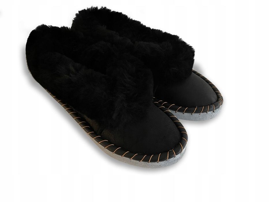 Pantofle Męskie Bambosze Skórzane Góralskie Rozmiary 40-46