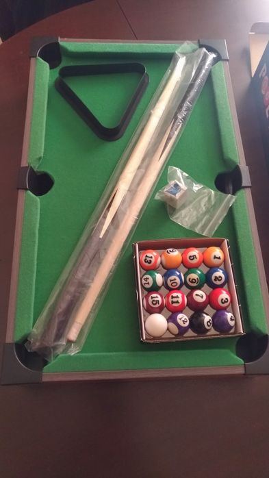 Conjunto  de Mini Mesa de Bilhar Portátil