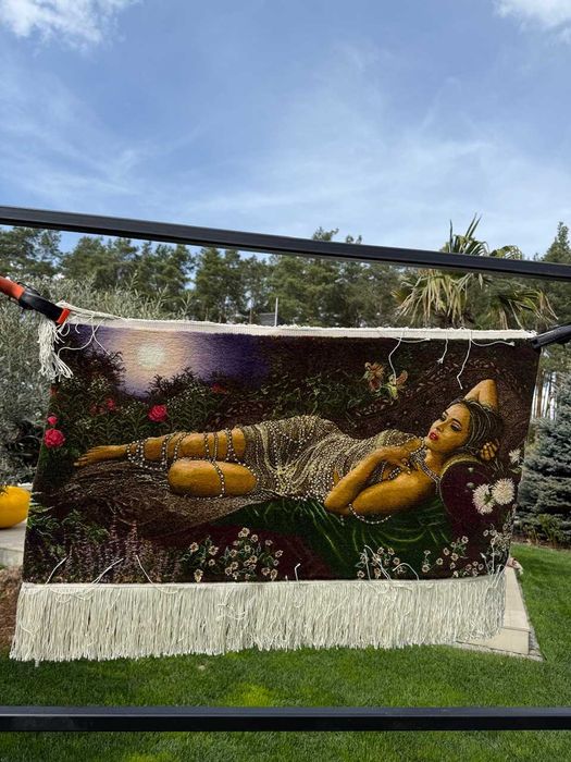 Nowy r.tkany obrazowy perski Iran Tabriz z jedwabiem 97x70 gal. 27 tyś