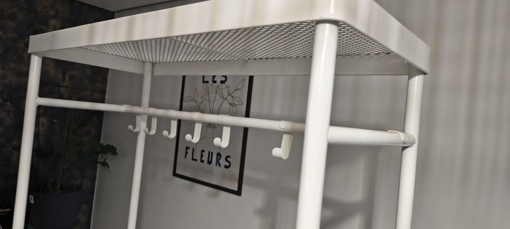 Wieszak na ubrania i buty, do przedpokoju, IKEA, biały