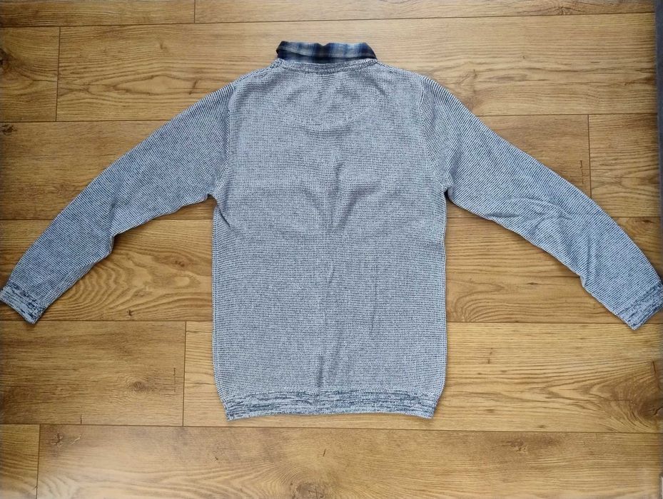 Sweter szary chłopięcy bawełniany