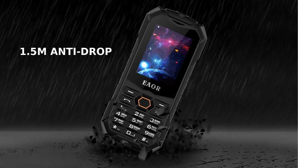 телефон защищенный водонепроницамый кнопочный EAOR на 2 сим IP68