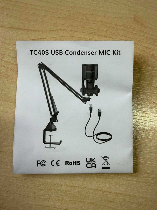 Mikrofon USB TONOR TC40S – zestaw studyjny | ramię, kosz, pop filtr