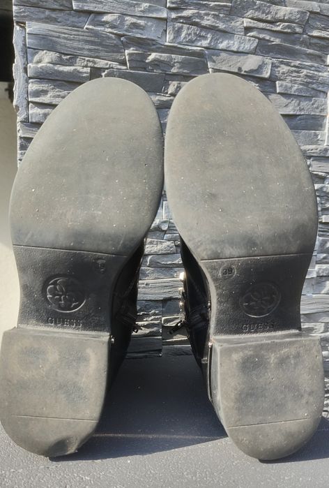 Botki Guess czarne skóra 39