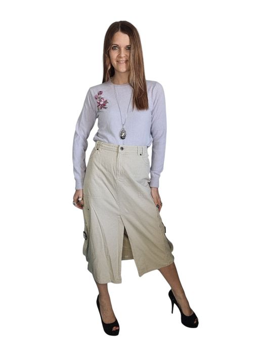 Bezowa spodnica marc cain n4 rozmiar L/XL 40/42
