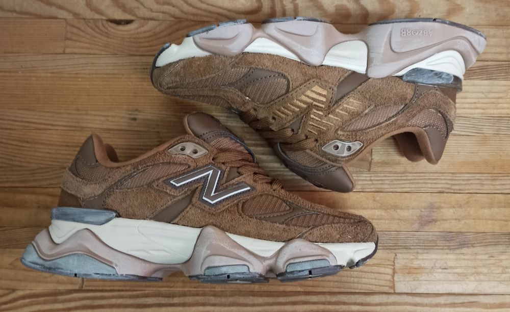 New Balance 9060 кроссовки женские коричневые кофе натуральная