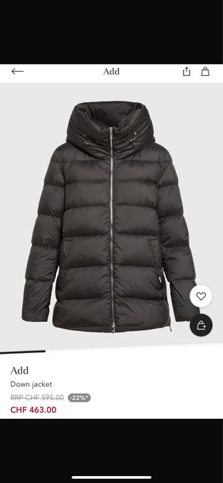 Жіночий пуховик ADD, люксова жіноча тепла зимова пухова куртка,пальто