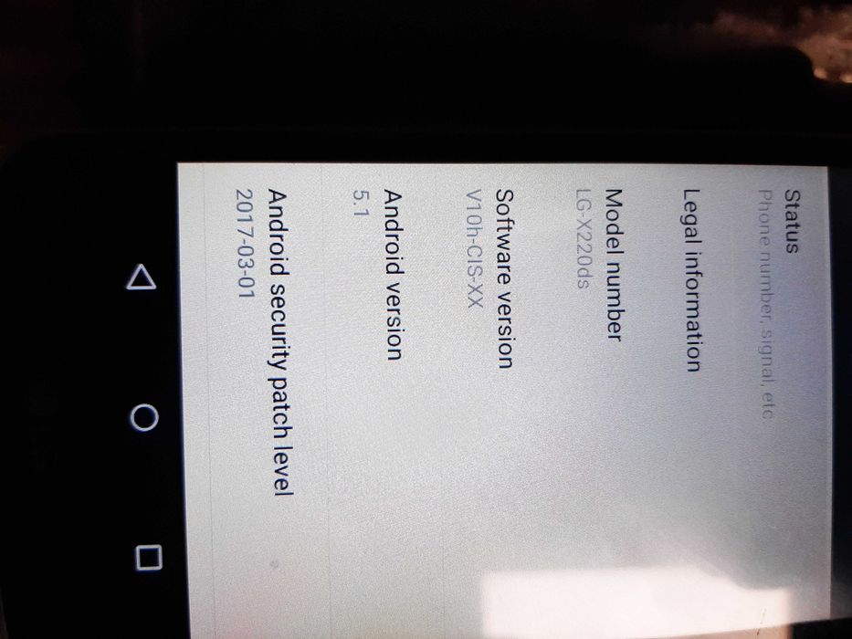 Telefon LG K5 działa