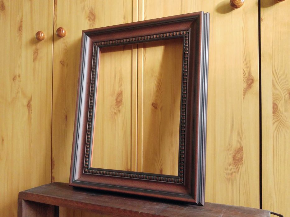 Drewniana brązowa rama do obrazu