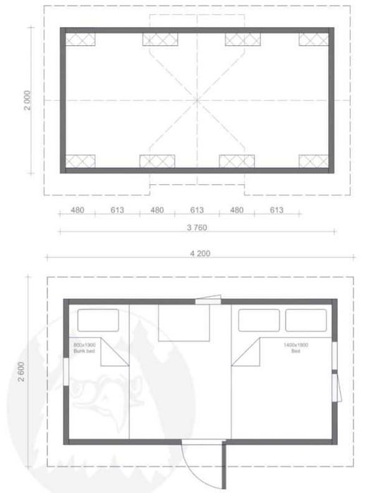 Casa de Madeira - Conto de Fadas - Modelo Morgan de 7,5m2