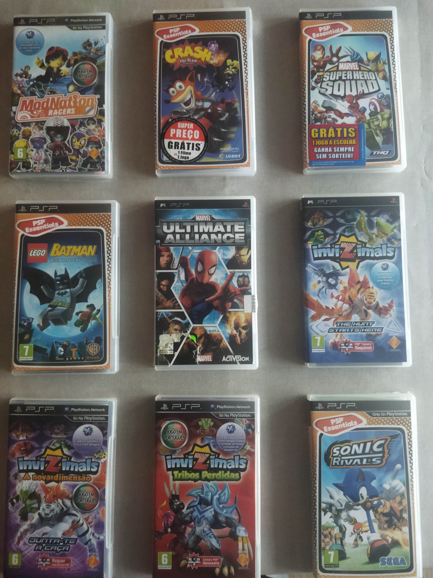 Jogos originais psp, Invizimals, Marvel, Sonic, god of war, etc Parque das  Nações • OLX Portugal