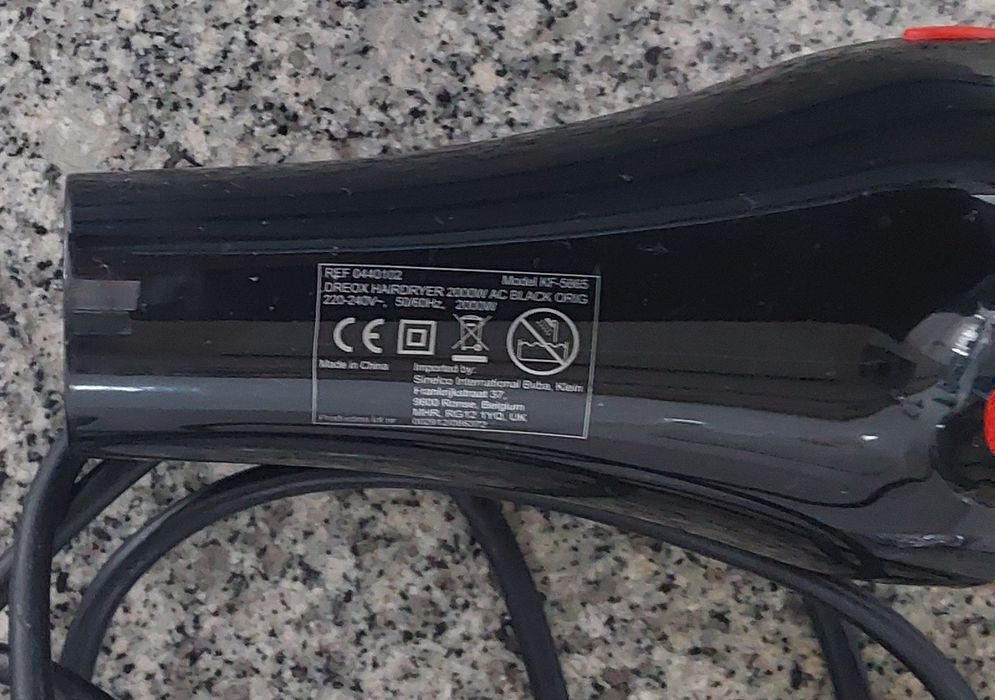 SECADOR DE CABELO.Casa,Quarto,Wc,Viagem,Trabalho ,Cabo 2.8mts.