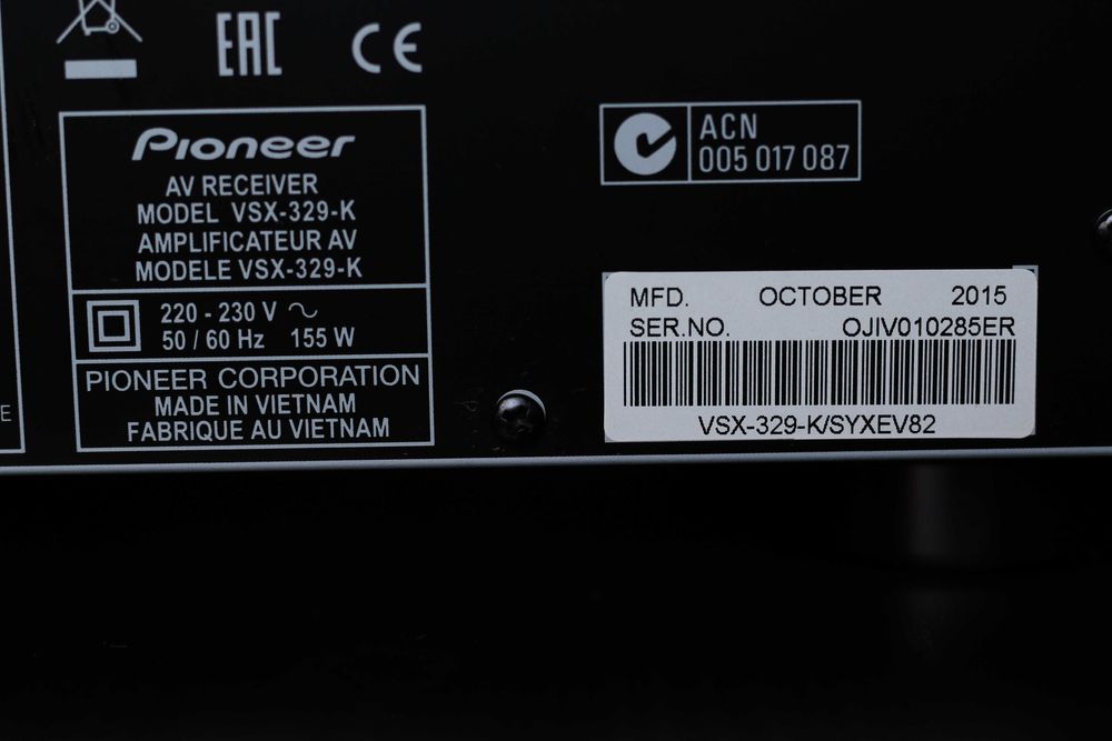 Amplituner kina domowego 5.1 Pioneer VSX-329-K