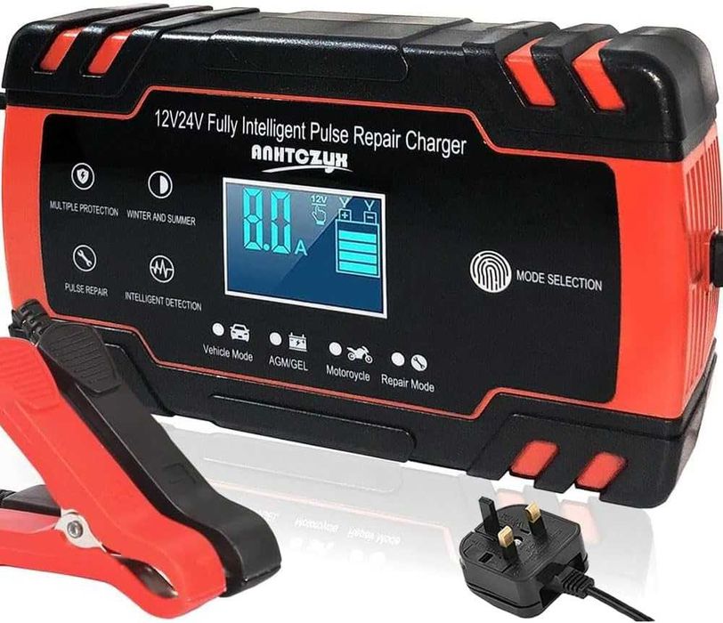 Inteligentna ładowarka do akumulatorów 12V/24V 8A z funkcją naprawy UK
