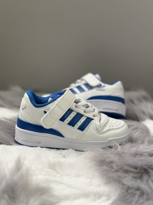 Дитячі кросівки Adidas Originals Forum Low White Blue, розміри 26-37