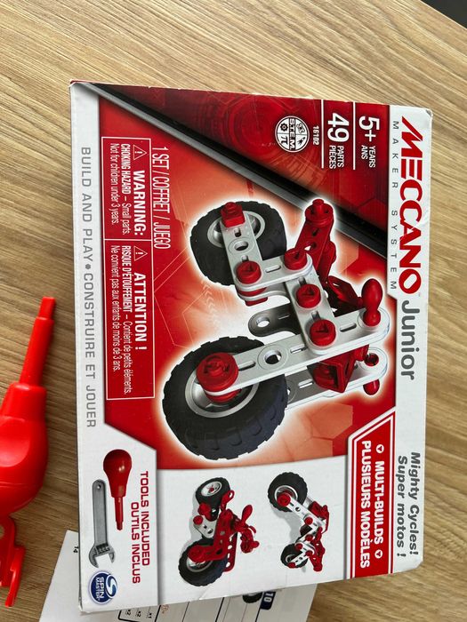 Meccano junior motor potężne motory Spin Master Mighty Cycles