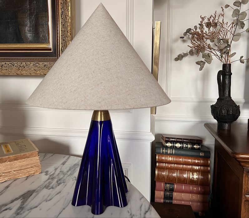 Lampa LeKlint Le Klint duńska Dania szkło gięte vintage 1970 ikona designu klasyk duńskiego danish lampka stołowa unikat kolekcjonerska