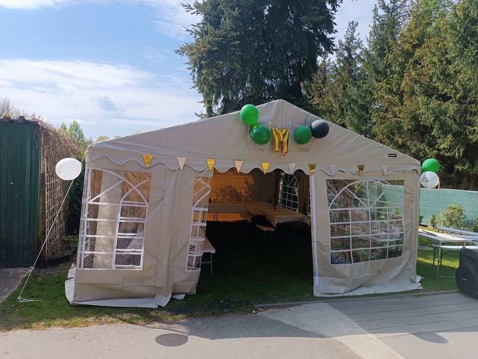 Namiot bankietowy, urodziny. Wynajem Namiotu Imprezowego 5x6 z Ławkami