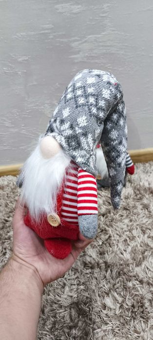 2x Skrzat Krasnal Gnom Duży 42cm Mikołaj Prezent Zestaw Świąteczny