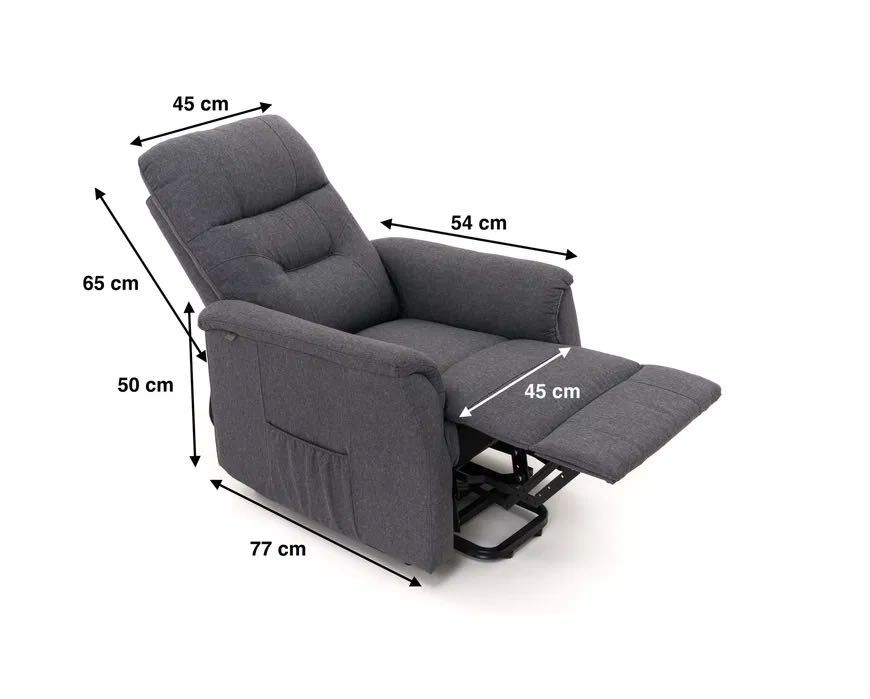 Fotel wypoczynkowy rozkładany z podnóżkiem elektryczny