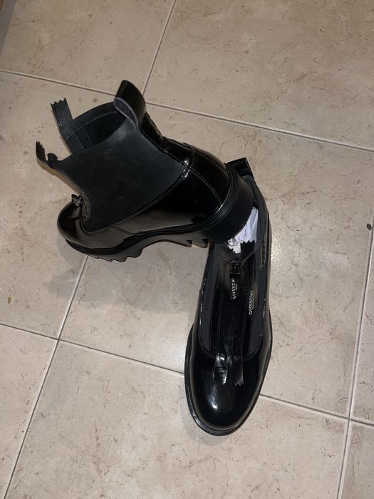 Givenchy neoprene & patent leather boots