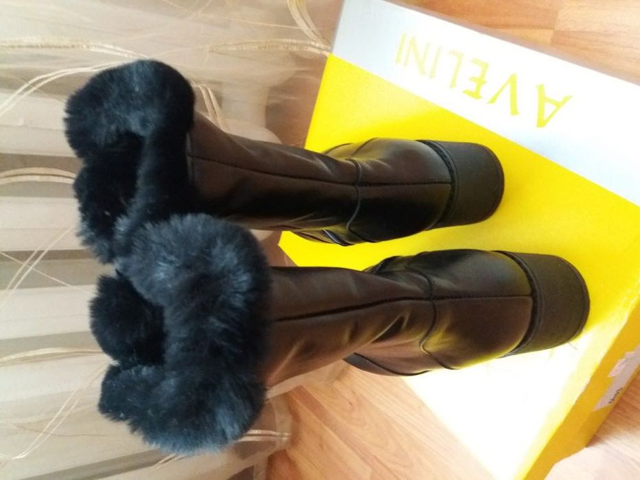 Сапоги (чоботи) зимові шкіряні нові