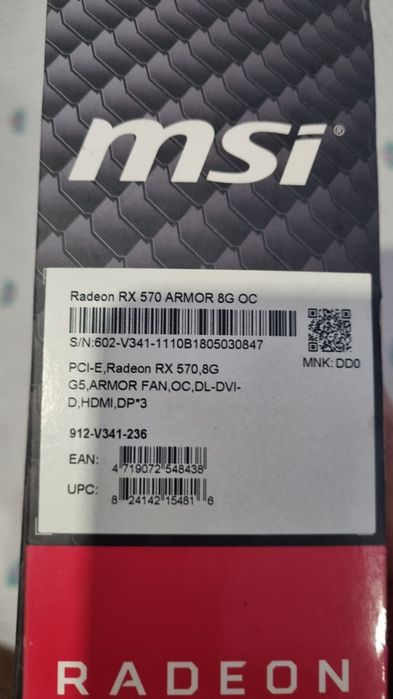 Placa gráfica AMD RX570 8gb (Peças)64283924326145121