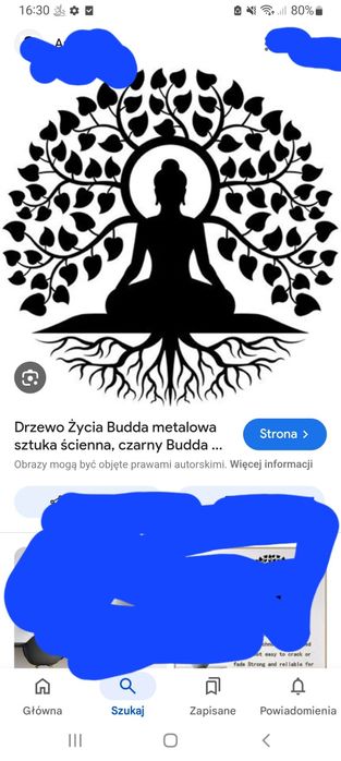 Drzewo życia z buddą czarny metal