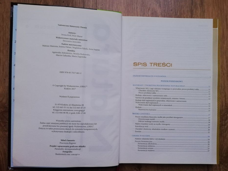 Vademecum matura Greg chemia poziom rozszerzony