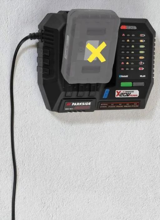 Carregador de bateria inteligente 20V / 12 A parkside performance