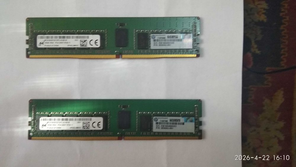 Оперативная память DDR4 Micron пара 2*16 32GB 2400MHz DIMM ECC (до серверів, X79, X99, XEON та подібного)