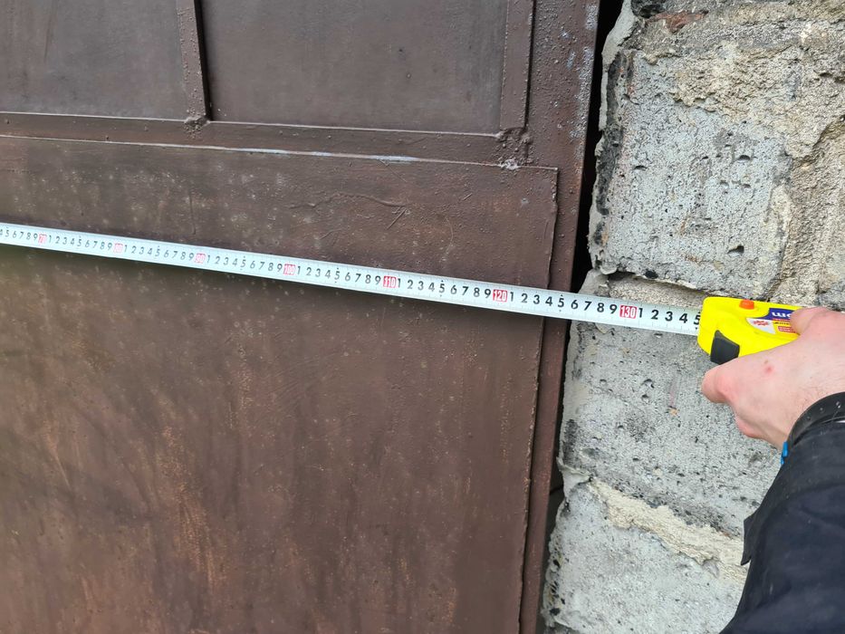 Drzwi stalowe garażowe dwuskrzydłowe