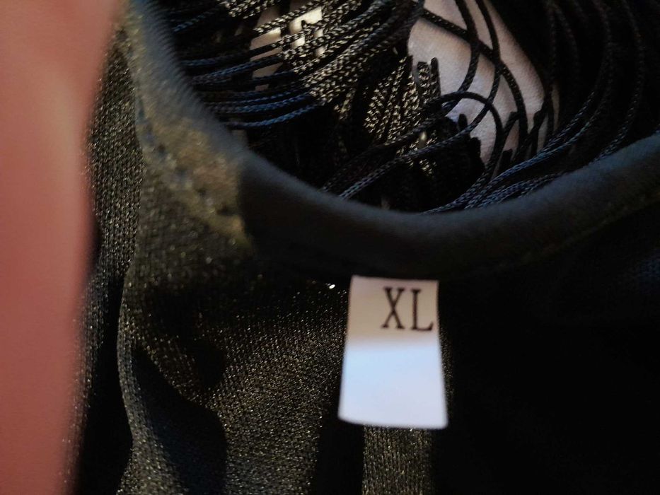 sukienka cekinowa z frędzlami NOWA XL- XXL Wymiary! (latino, lata20te)