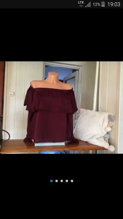 Nowa Hiszpanka Bluzka Bordo