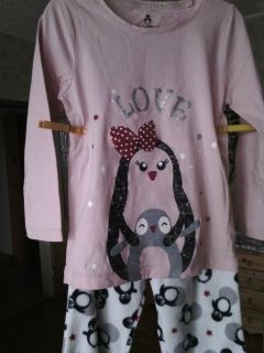 2 piżamki dziewczęce ciepłe