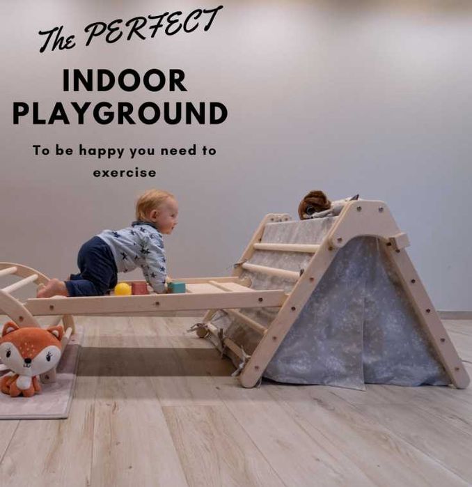 5w1 Zestaw Wspinaczkowy Montessori dla Dzieci PIKLER premium drewniany