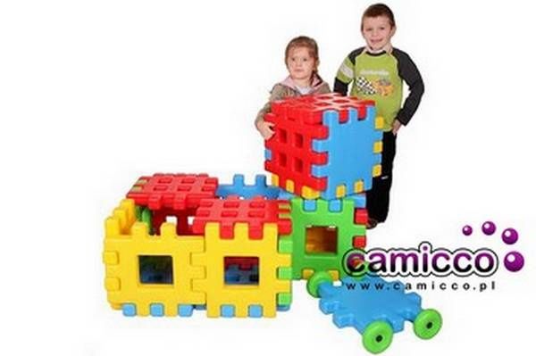 OGROMNE KLOCKI wafle GIGANTY mega duże 20 szt gigant przedszkol OKAZJA