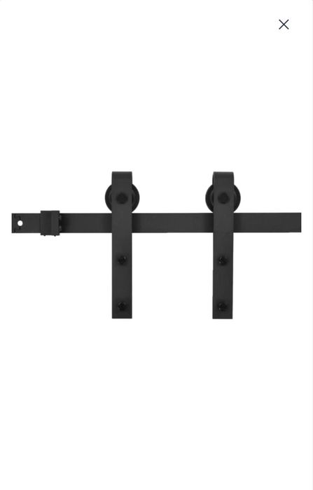 Kit de ferragens para porta deslizante SKIEN 200 cm aço preto